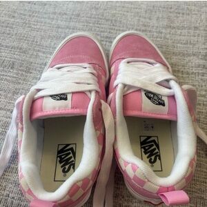 Vans Women’s Pink And White Sneakers